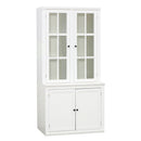 Retro Style Hutch Cabinet With Glass Door, China Cabinet For Home by HouseOfZazla