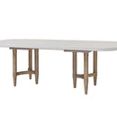 Triad - Double Pedestal Dining Table With Leaf - Sand by HouseOfZazla