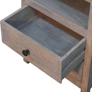 Acid Wash 2-Drawer Open Bedside Table