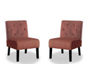 Reese - Living Room Armless Button Tufted Pattern Accent Chair (Set of 2) by Unique Piece Furniture