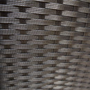 Black Wicker Foldable Patio Balcony Table with Adjustable Clamps