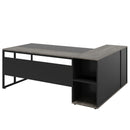 L-Shaped Executive Desk With Cabinet Storage