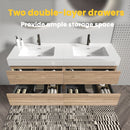 Grace 72" Bathroom Vanity with Silent DTC Soft-Closing Drawers