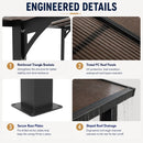 10x10FT PC Roof Carport with Galvanized Steel Frame and Sloped Roof by HouseOfZazla