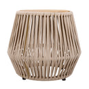 Acacia Wood Side Table with Beige Rope Base by HouseOfZazla