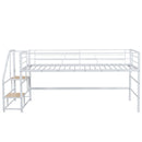 Loft Bed With Storage Stairs And Metal Frame by HouseOfZazla