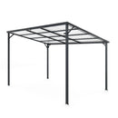 Outdoor Pergola 12' x 8' Galvanized Steel Lean-to Wall-Mounted by HouseOfZazla