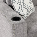 83.8" Reversible Sectional Pull-Out Sofa Bed L-Shaped Corner Sofa Couch with Storage Chaise, USB Ports, Power Sockets, Cup Holder for Living Room, Bedroom, Study,Light Gray