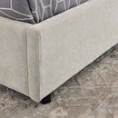 Queen Size Storage Upholstered Hydraulic Platform Bed with Integrated Headboard, Chenille Fabric, Beige