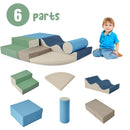 Soft Climb And Crawl Foam Playset 6 In 1, Soft Play Equipment Climb And Crawl Playground For Kids, Kids Crawling And Climbing Indoor Active Play Structure - Colorful by HouseOfZazla