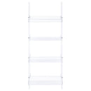 Cimarron - Ladder Bookcase With 4 Shelves - Clear