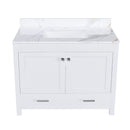 43" Bathroom Vanity, Multi Functional Cabinet, Doors And Drawer - White by HouseOfZazla