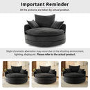 360° Swivel Accent Barrel Chair With Dual Layer Cushion And 3 Removable Pillows