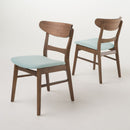 Mid Century Dining Chairs With Cushioned Seats And Wood Frame (Set of 2) by HouseOfZazla