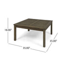 Perla Rustic Square Coffee Table with Block Legs by HouseOfZazla