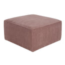 Upholstered Square Ottoman,Pink