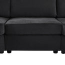 Modern 3 Seater Upholstered Sofa With Curved Design by HouseOfZazla