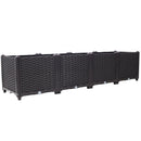 Deep Raised Garden Bed Plastic Planter Boxes
