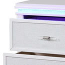 Opium - 2 Drawer Nightstand With LED Lights - White