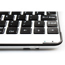Wireless Keyboard with Aluminum Alloy Cover, Silver and Black Design