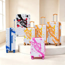 3-Piece PC Spinner Wheel Luggage Set in Orange by HouseOfZazla
