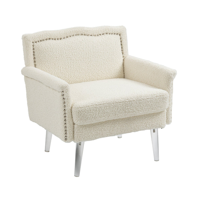 Accent Chair, Living Room Chair / leisure single sofa with acrylic feet