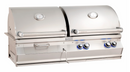 Fire Magic Aurora A830i Gas/Charcoal Combo Built-In Grill with Analog Thermometers