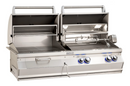 Fire Magic Aurora A830i Gas/Charcoal Combo Built-In Grill with Analog Thermometers