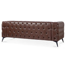 84.06Inch Width Traditional Square Arm removable cushion 3 seater Sofa