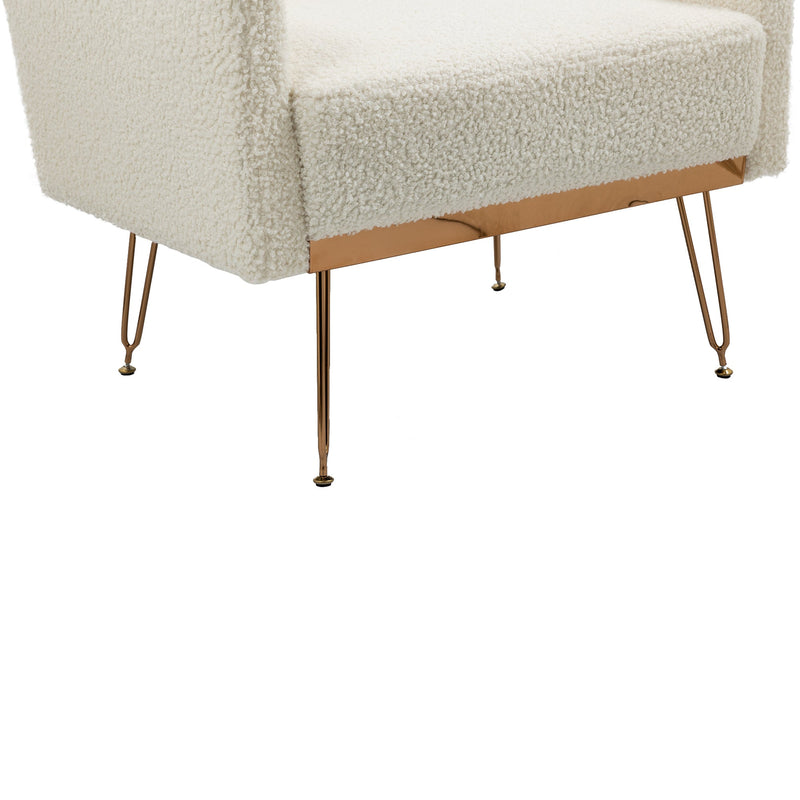 Accent Chair, leisure single sofa with Rose Golden feet
