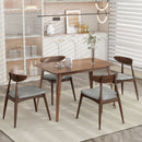 Retro Dining Chairs With Ergonomic Back (Set of 2)
