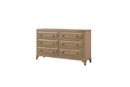 Queen Canopy Bedroom Set With A 2 Drawer Nightstand A Dresser With Poster Mirror And A Door Chest - Sand by HouseOfZazla