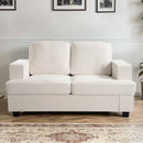 Modern Loveseat, Comfortable 2 Seater Couch With Deep Seating, Loose Back Cushions, Wide Arms by HouseOfZazla