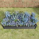 Raised Garden Bed Kit - Metal 7.6x3.7x0.98 ft Black by HouseOfZazla