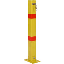 Square Parking Bollard Pole Barrier With Lock for Car Parking Protection and Home Garage by HouseOfZazla