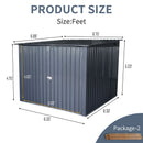Outdoor Steel Storage Shed For Bicycle With Slope Roof And 4 Bike Tracks - Black by HouseOfZazla