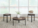 Horizon Hills - Occasional Table Set (Set of 3) - Brown / Black