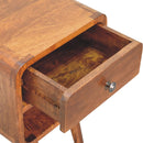 Mini Chestnut Curve Lower Bedside Nifhtstand by HouseOfZazla