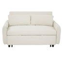 Pull-Out 2 Seat Modern Sleeper Sofa With 2 Throw Pillows And USB Ports by HouseOfZazla