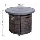 Outdoor Fire Pit Table With Lid - Espresso by HouseOfZazla