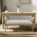 Accent Bench With Arm - Natural by HouseOfZazla