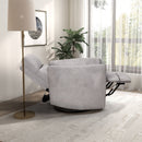 Lawson - Swivel Glider Suede Recliner Chair - Latte by HouseOfZazla