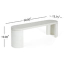 3 Pcs Modern Outdoor Concrete Dining Set (1 Table & 2 Benches)