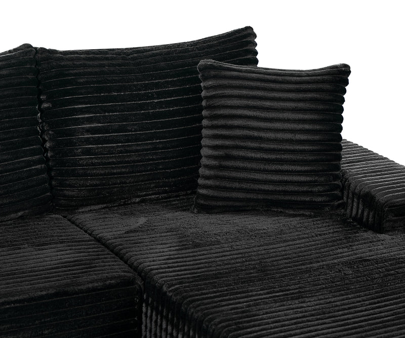 94.06 Inch Right Chaise L Shaped Boneless Cloud Sectional Sofa, photo 8 of 9