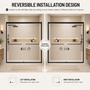 44-48" W x 76" H Framed Double Sliding Shower Door by HouseOfZazla