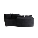 Curved Sectional Sofa With 4 Pillows, Modular Semi Circular Design by HouseOfZazla