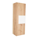 Medicine Single Door Cabinet, Three Shelves - Light Oak / White by Unique Piece Furniture