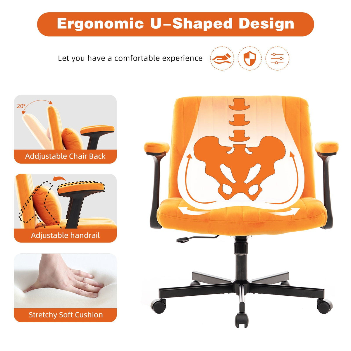 Criss Cross Armrest Office Chair With Wheels, photo 34 of 40