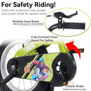 Fkznpj - 18" Sporty Kids Bike With Training Wheels And Stand Adjustable Saddle Suitable For Boys And Girls Aged 5 - 10 Years Tall Height 39 - 49" Available In A Variety Of Colors