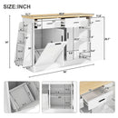 Kitchen Sideboard With Sliding Door Cabinet, 3 Tier Spice Rack by HouseOfZazla